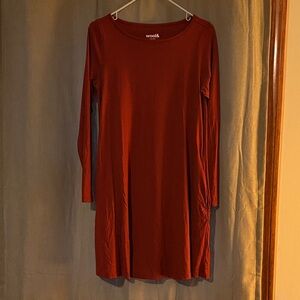 Wool& merino wool Rowena Swing Dress, size Small.